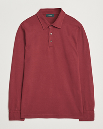  Heavy Jersey Long Sleeve Polo Bordeaux