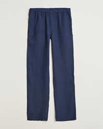  Ventura Drawstring Linen Pants Navy