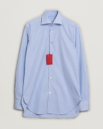 Kiton Slim Fit Striped Poplin Shirt Light Blue