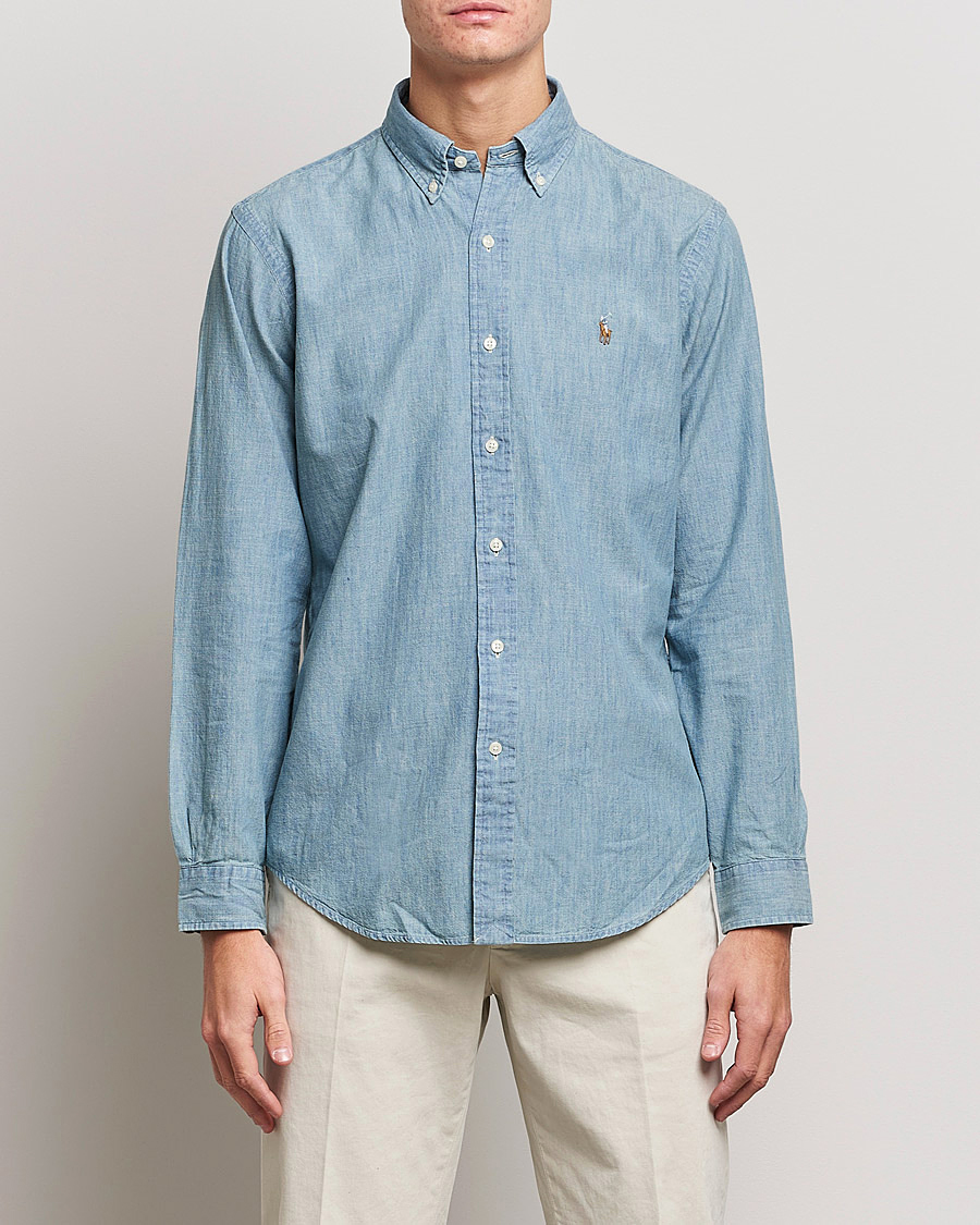 Herren | Freizeithemden | Polo Ralph Lauren | Custom Fit Shirt Chambray Washed