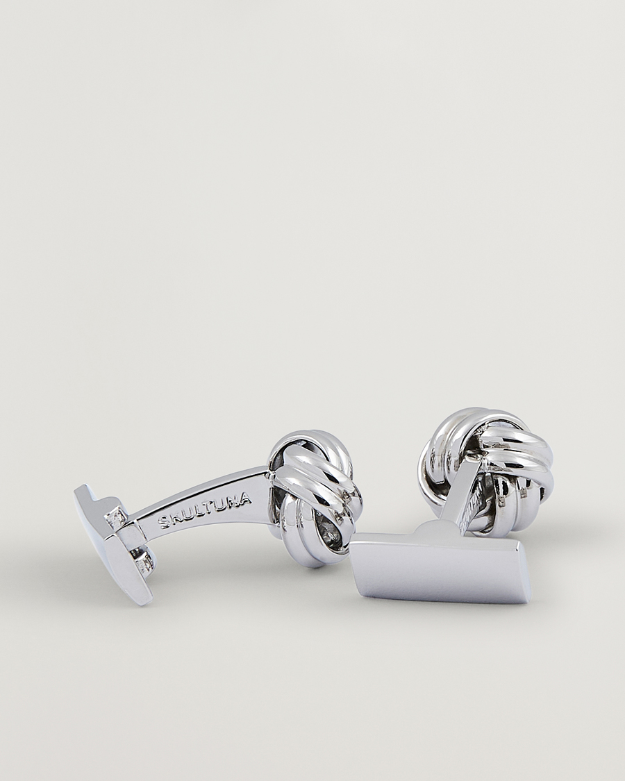 Herren | Black Tie | Skultuna | Cuff Links Black Tie Collection Knot Silver