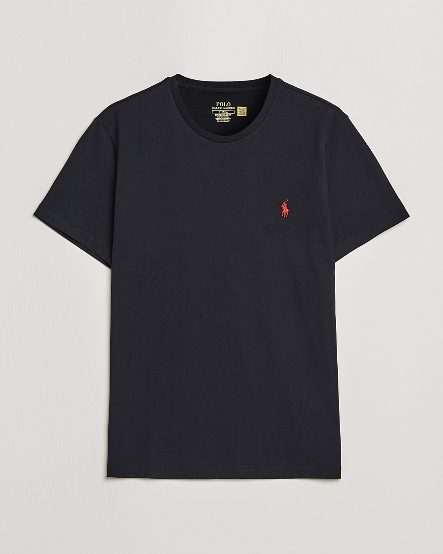 Black polo tee shirt on sale