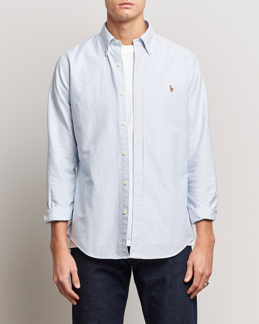 Herren | Freizeithemden | Polo Ralph Lauren | Custom Fit Oxford Shirt Stripes Blue