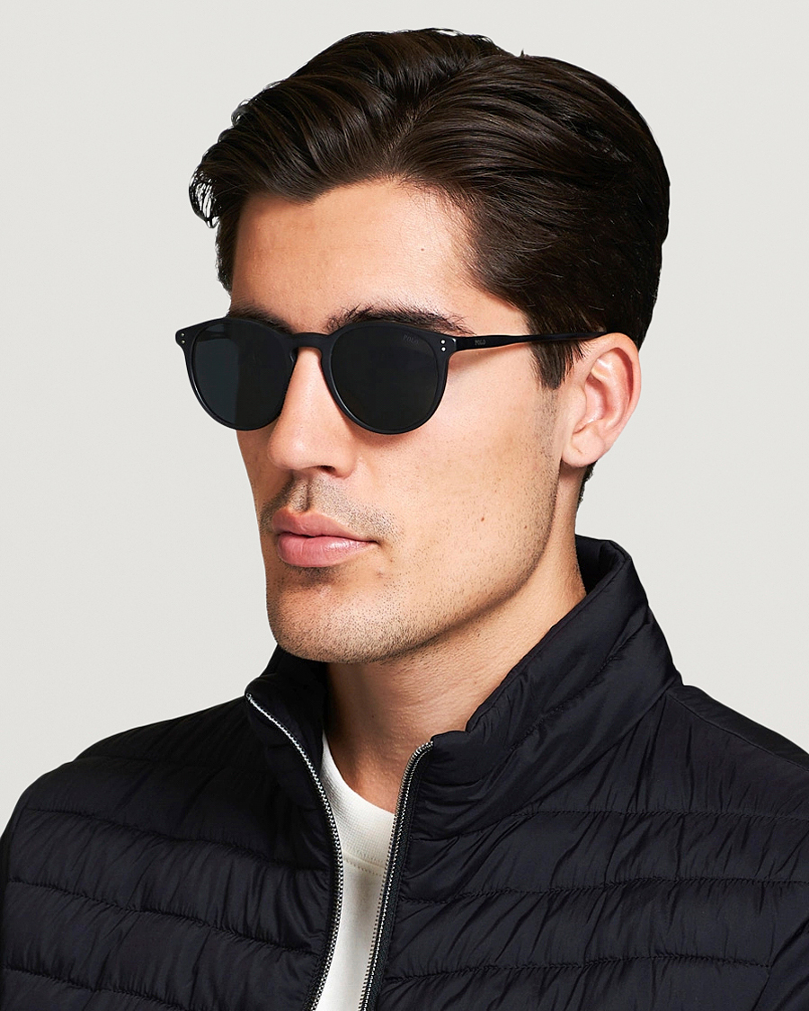 All black round sunglasses online