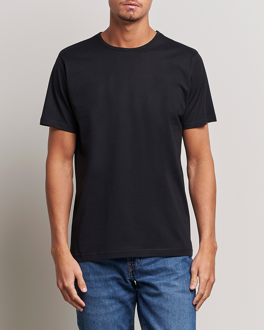 Herren | Kategorie | Sunspel | Superfine Cotton Crew Neck Tee Black