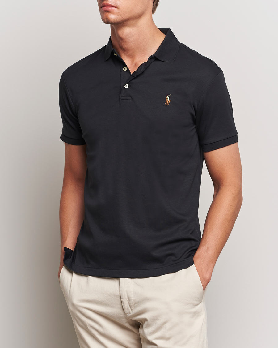 Herren | Poloshirts | Polo Ralph Lauren | Slim Fit Pima Cotton Polo Polo Black