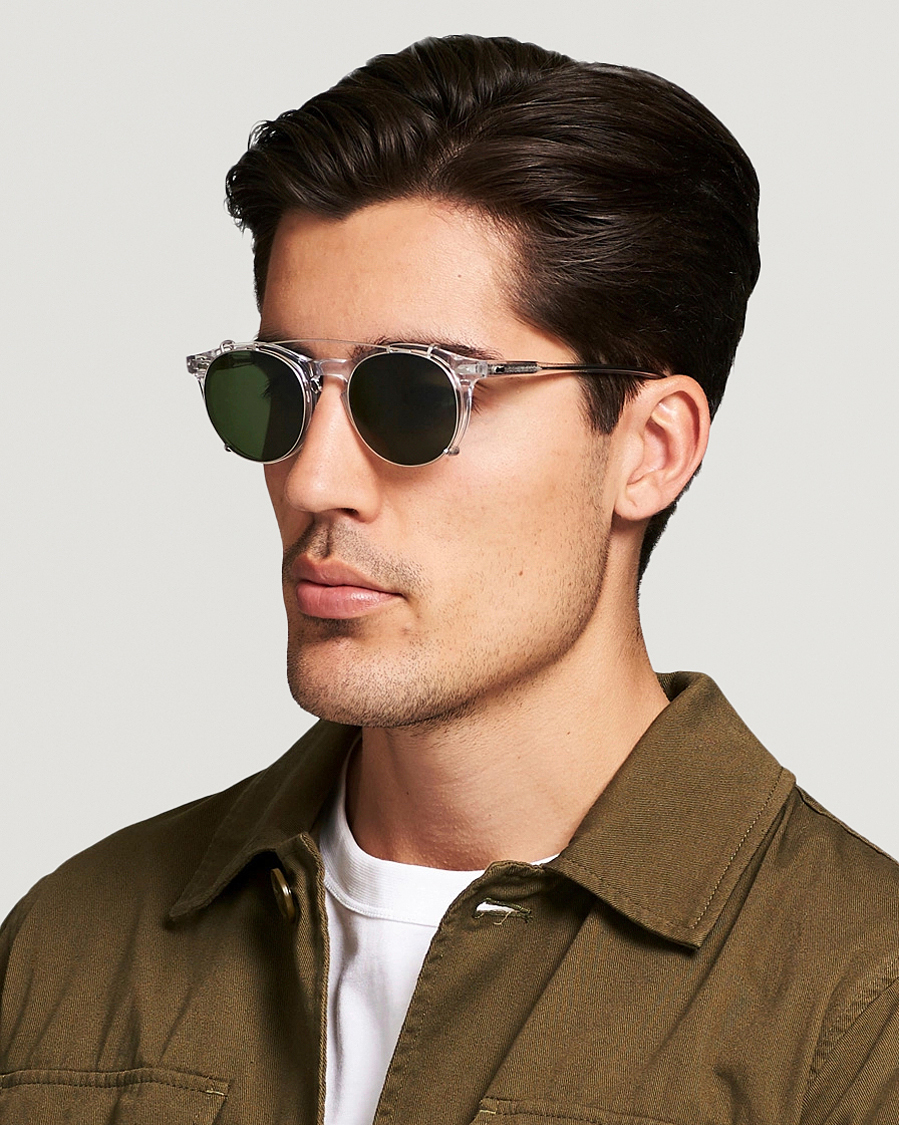 Herren | Sonnenbrillen | TBD Eyewear | Pleat Clip On Sunglasses  Transparent