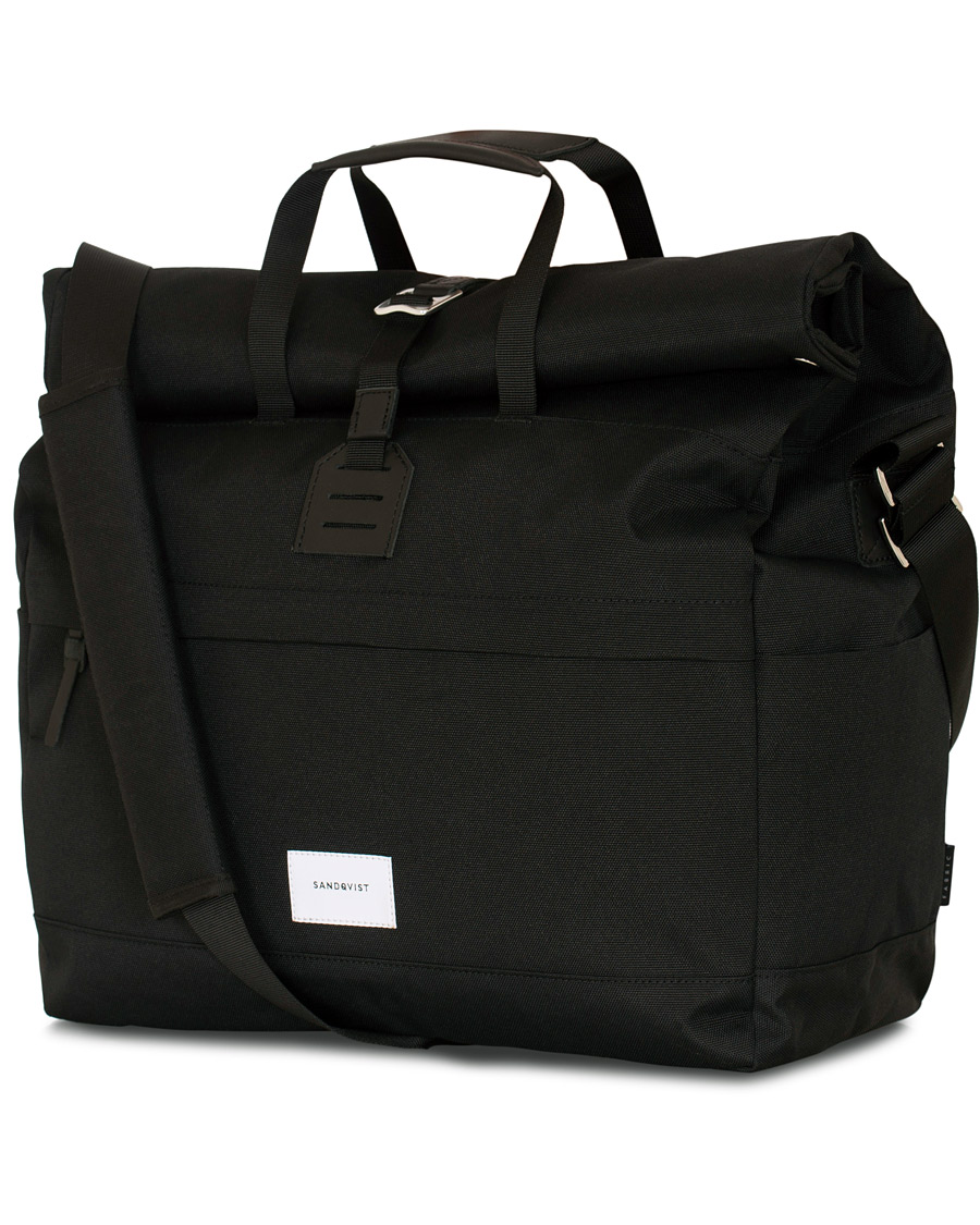 Sandqvist Tor Cordura Eco Made Roll Top Messenger Bag Black