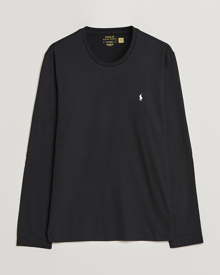 Black long sleeve polo t shirt on sale