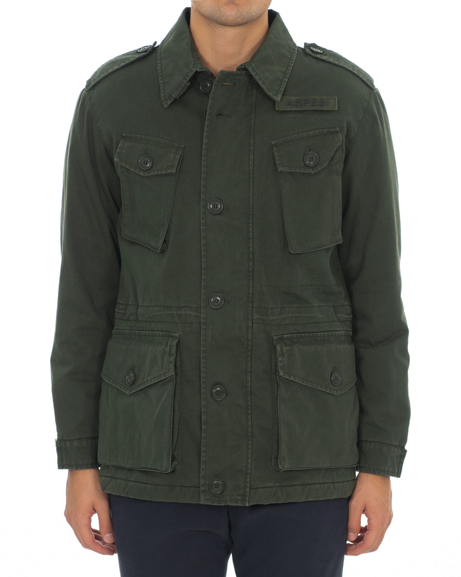 Aspesi Vancouver Thermore Lining Cotton Field Jacket Military bei CareOfCar