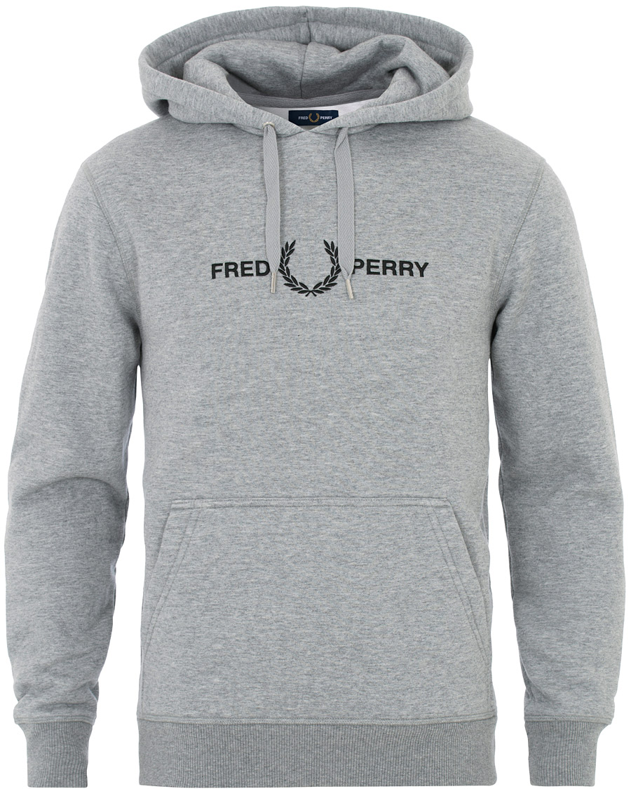 Fred perry grey hoodie best sale