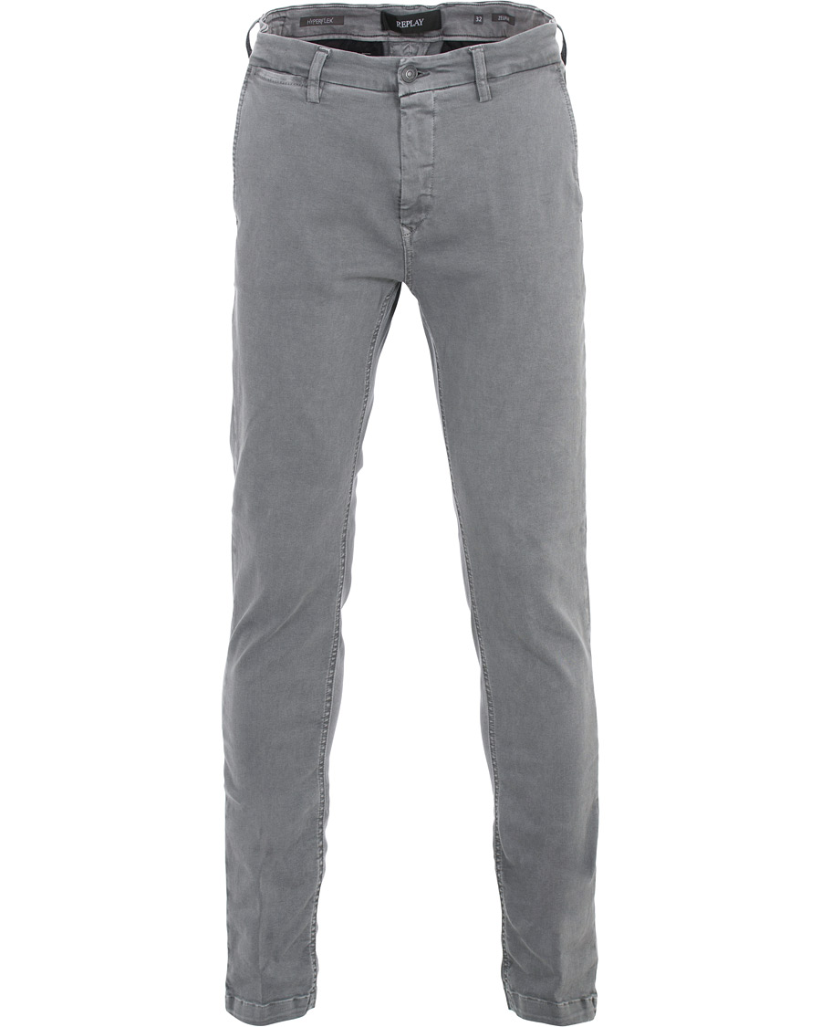 Replay Zeumar Hyperflex Chinos Iron Grey bei Care of Carl