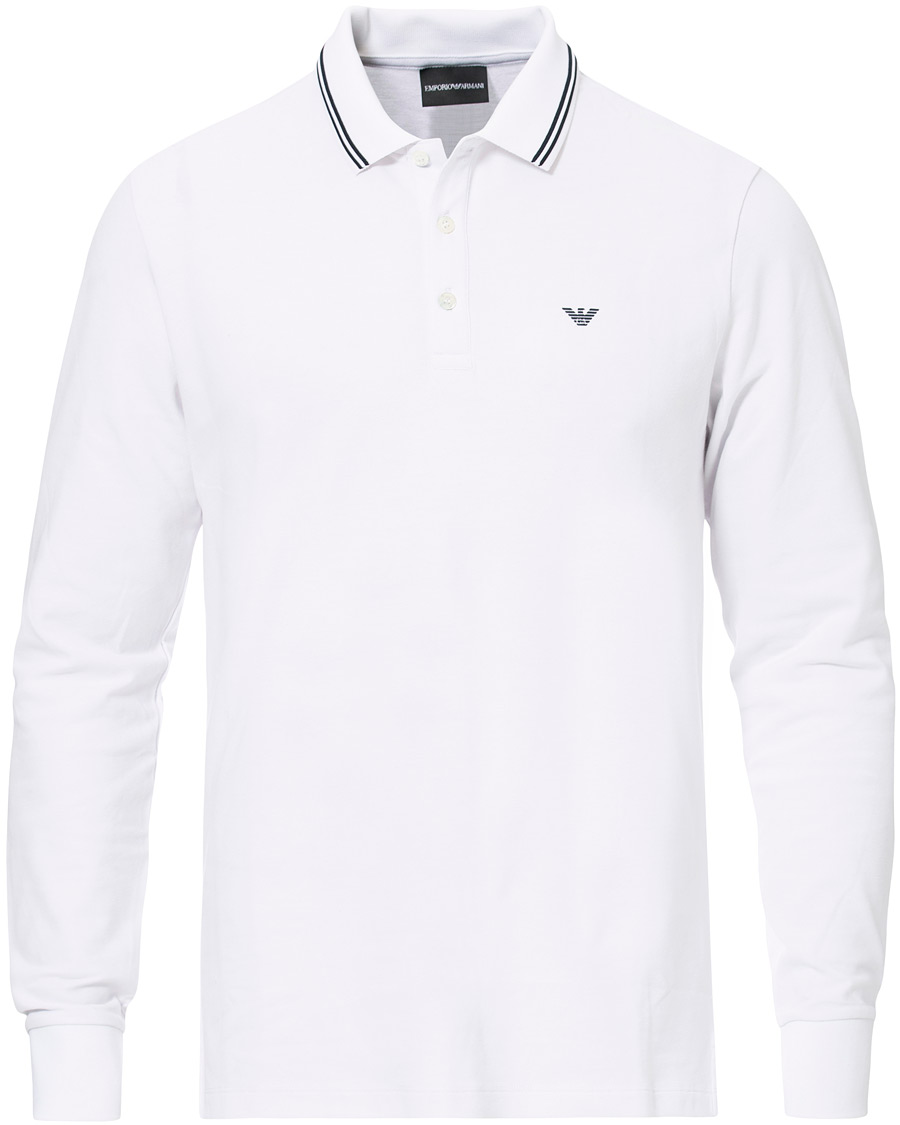 armani long sleeve polo black