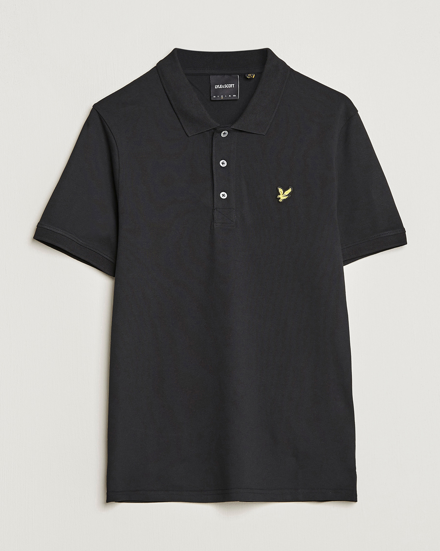 Lyle Scott Plain Pique Polo Jet Black