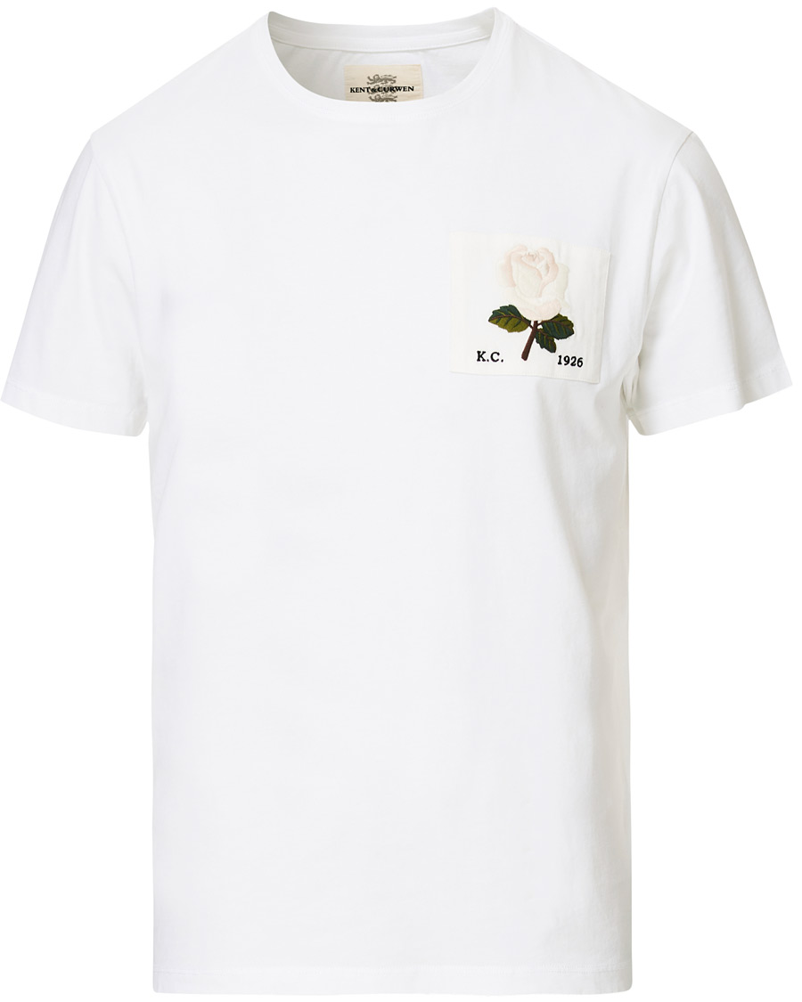 Kent & Curwen Rose Embroidered T-Shirt White bei CareOfCarl.de