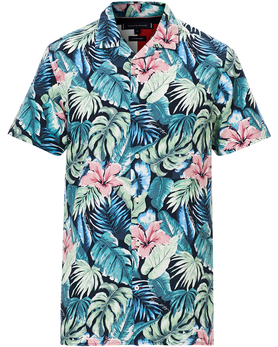 Tommy Hilfiger Hawaiian Printed Short Sleeve Shirt Green Bay bei CareOfCarl