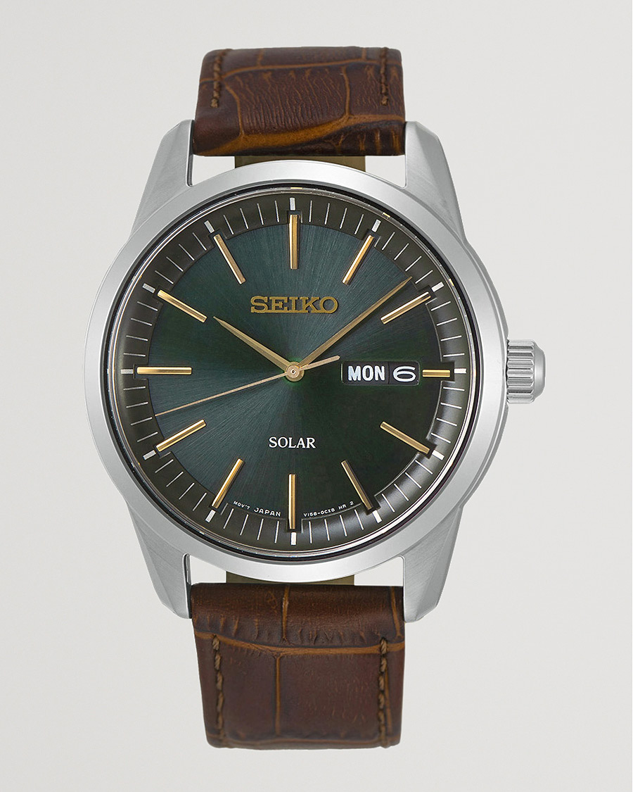 Seiko Solar 40mm Sapphire Green Dial