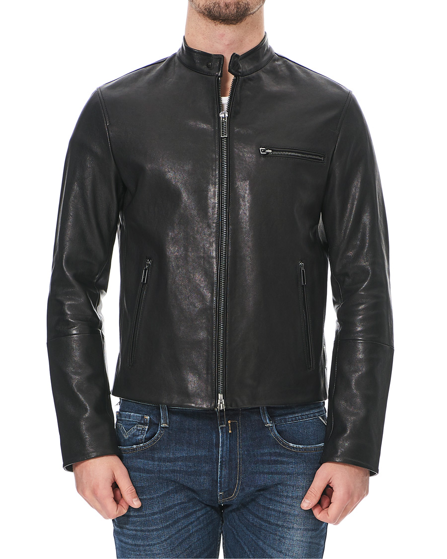 Leather jacket 2025 mens armani