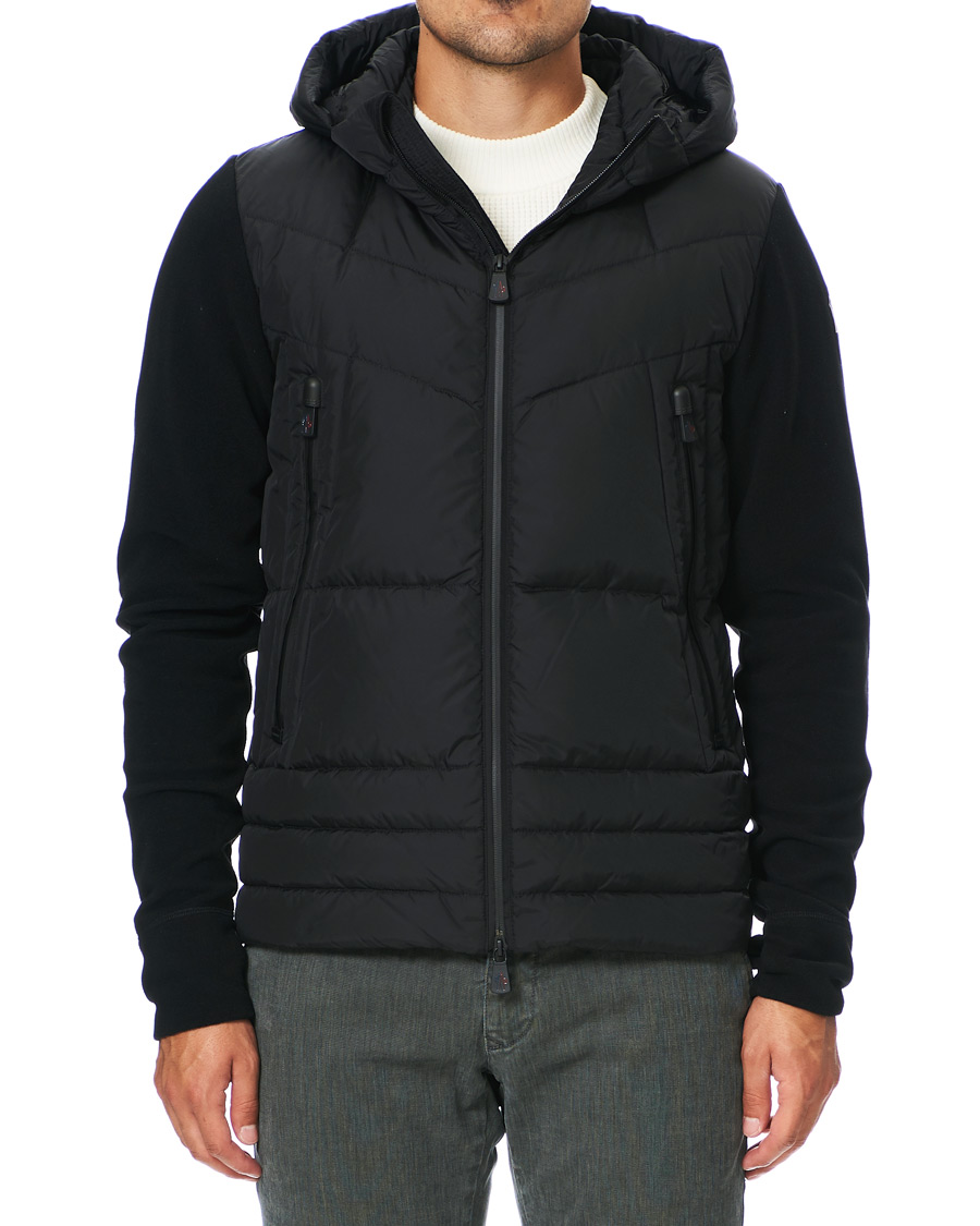 moncler hybrid full zip hoodie navy