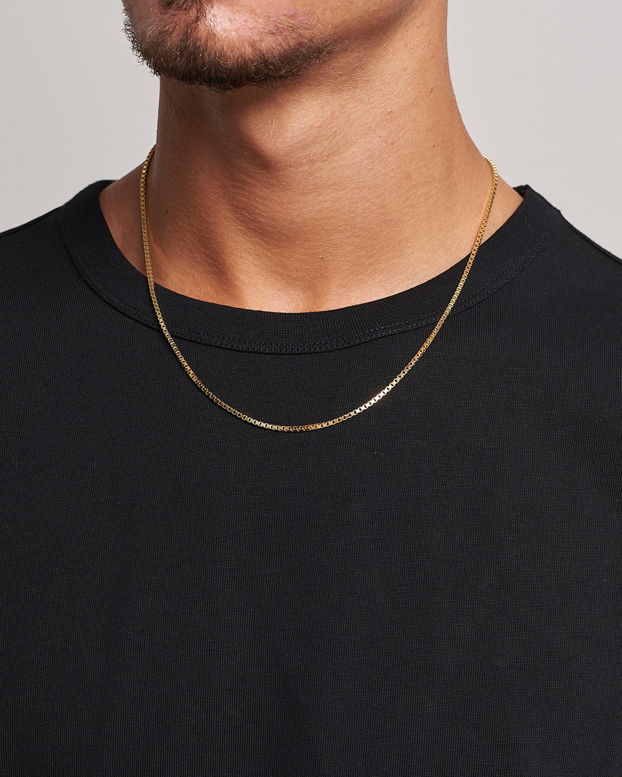 Herren |  | Tom Wood | Square Chain M Necklace Gold