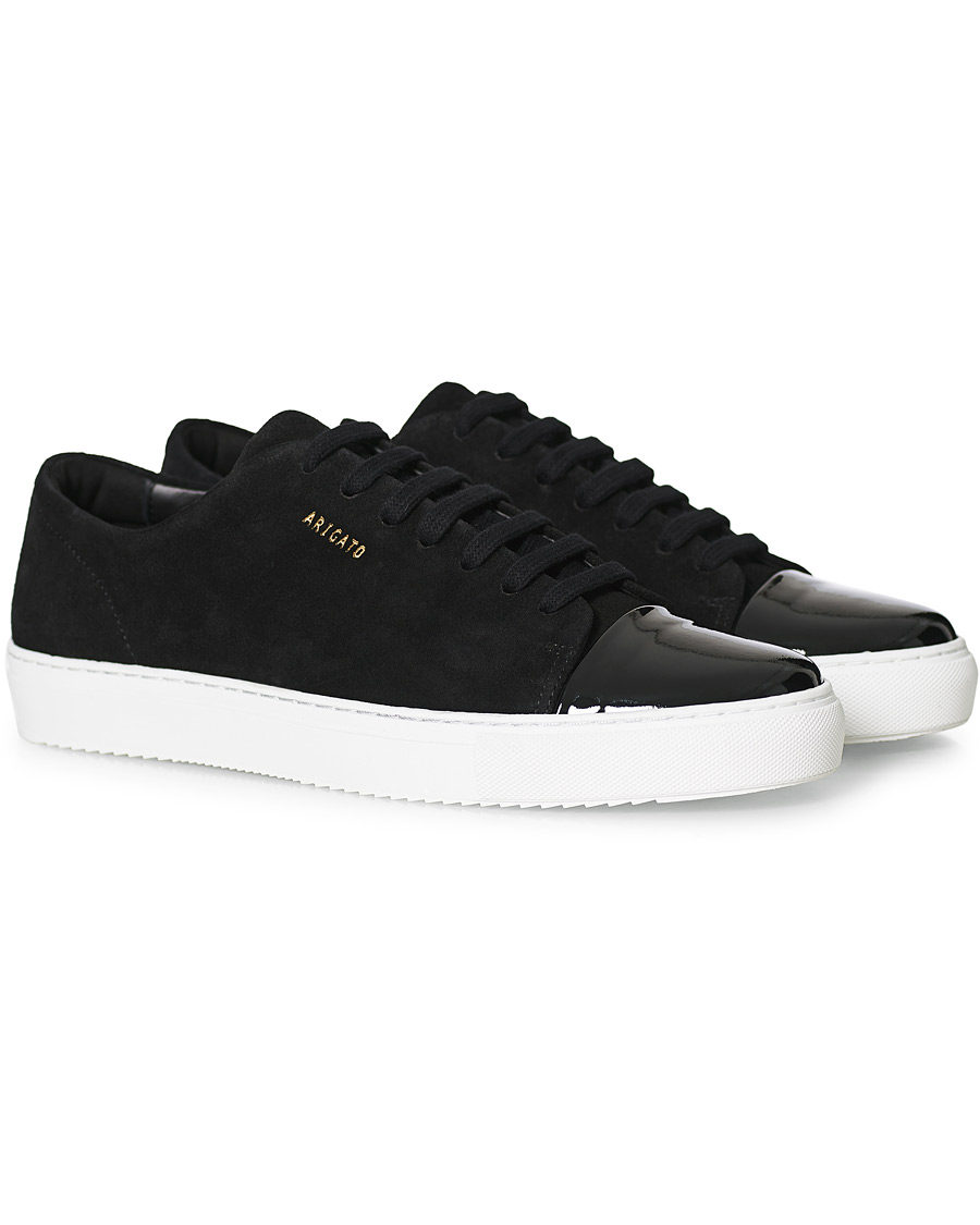 Axel Arigato Patent Cap Toe Sneaker Black Suede