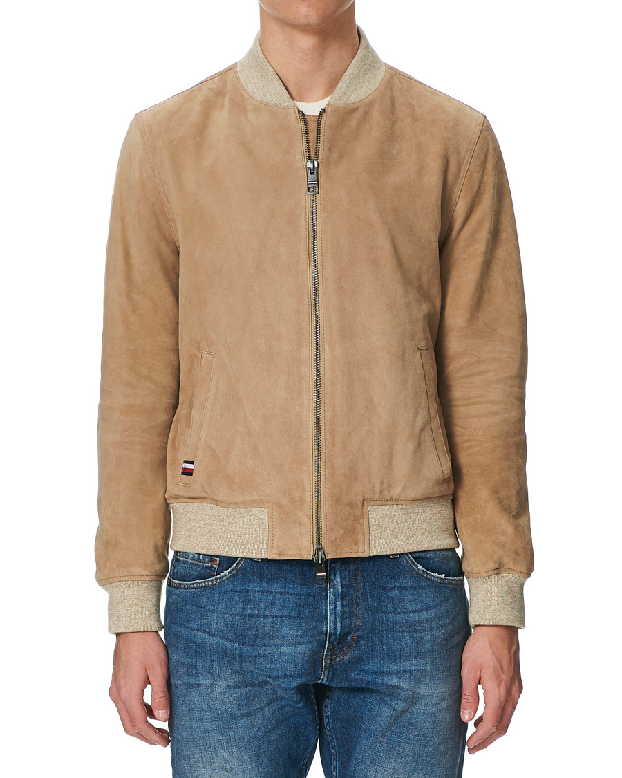 Tommy hilfiger sale suede bomber jacket