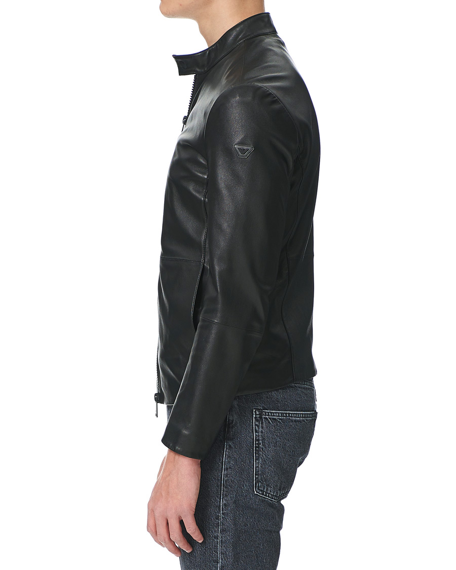 Leather jacket mens on sale armani