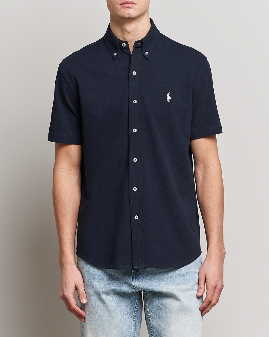 Herren | Freizeithemden | Polo Ralph Lauren | Featherweight Mesh Short Sleeve Shirt Aviator Navy