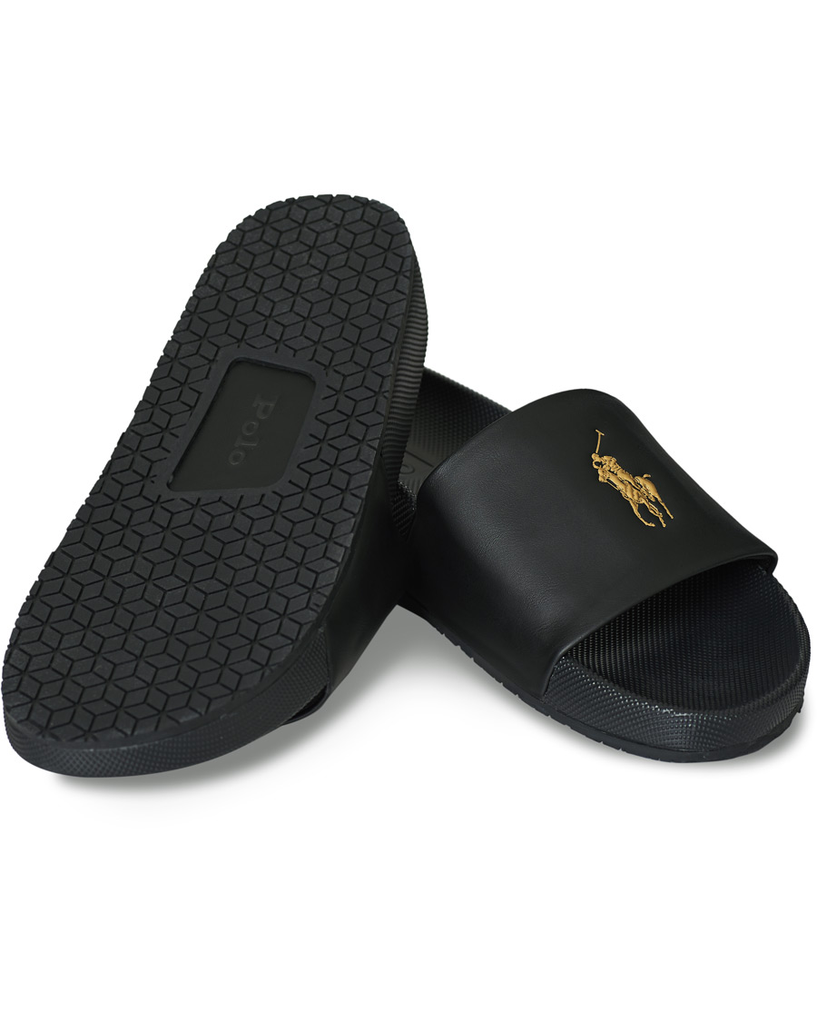 Polo Ralph Lauren Cayson Slides Black Gold