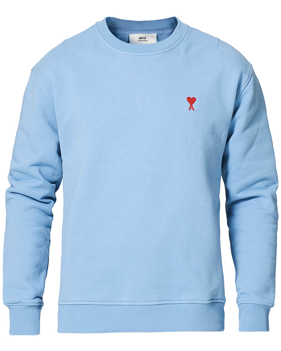 AMI Heart Logo Sweatshirt Light Blue