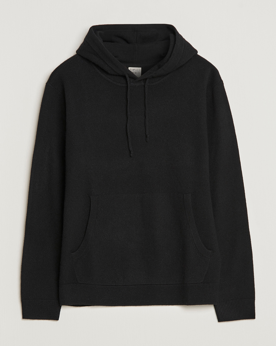 People s Republic of Cashmere Cashmere Hoodie Black bei Care of Carl