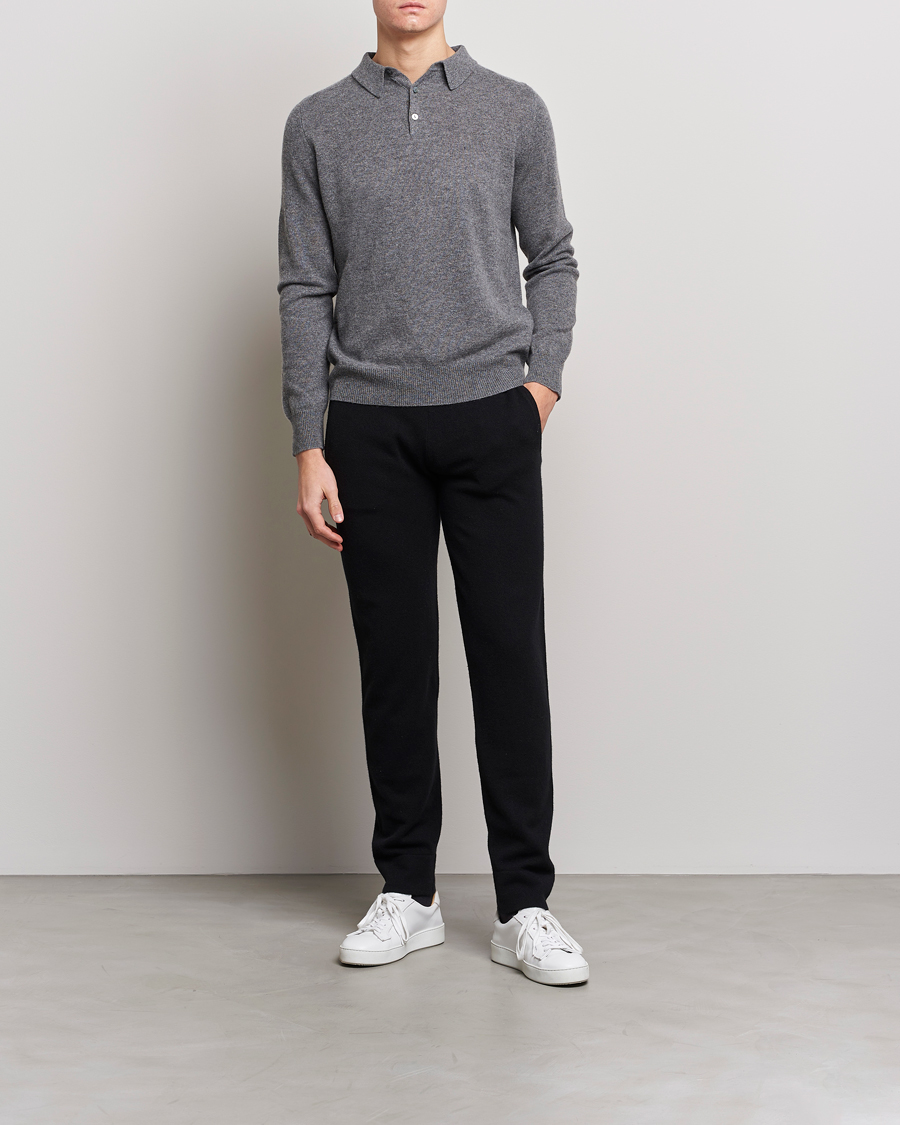 Black cashmere joggers online