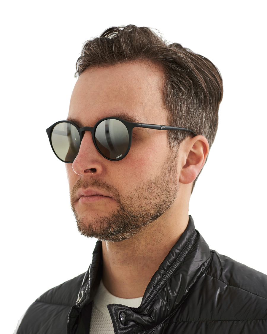 Black ray ban round sunglasses online