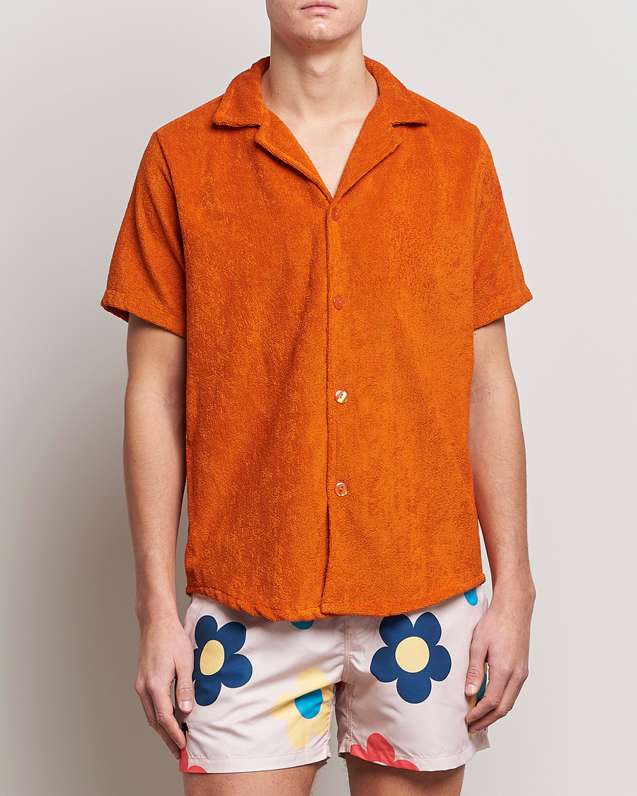 Herren | OAS | OAS | Terry Cuba Short Sleeve Shirt Terracotta