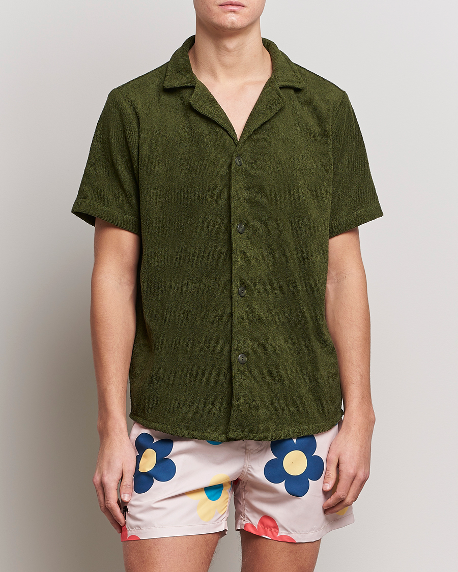 Herren | Kurzarmhemden | OAS | Terry Cuba Short Sleeve Shirt Army