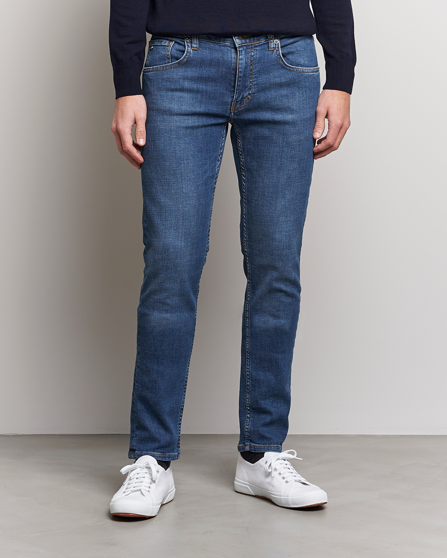 Herren | J.Lindeberg | J.Lindeberg | Jay Active Super Stretch Jeans Mid Blue