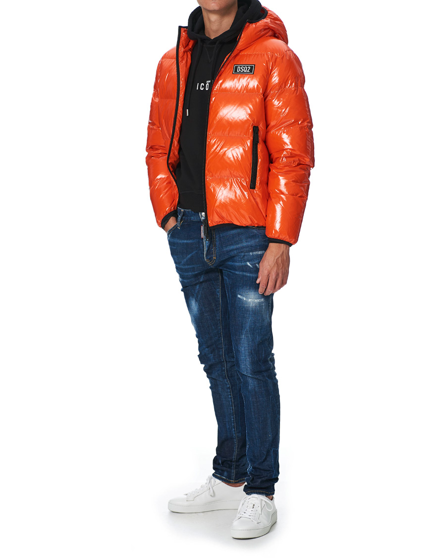 orange bubble jacket