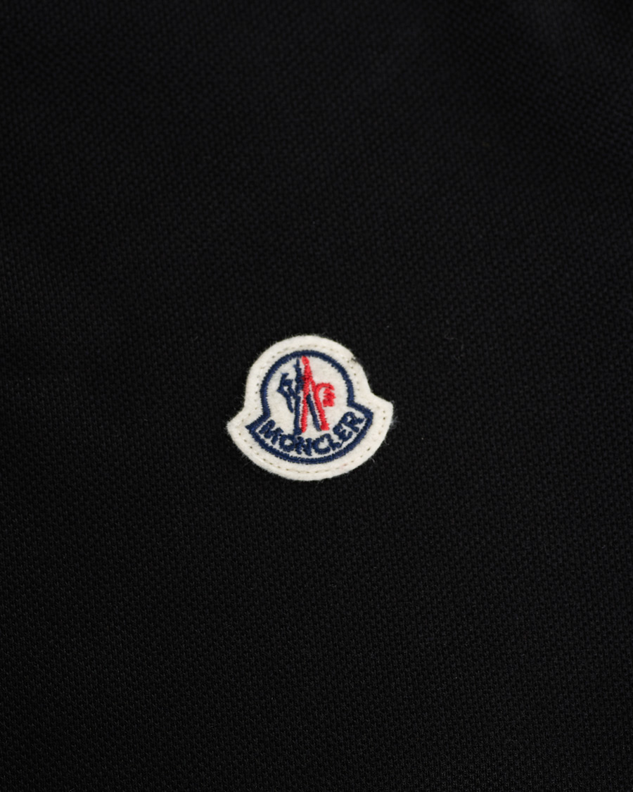 Moncler Logo Tipped Polo Black bei Care of Carl