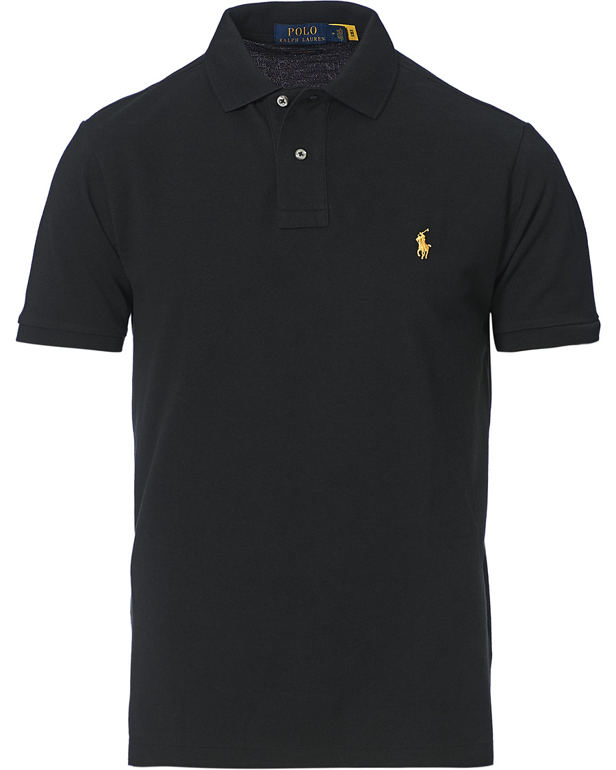 Polo Ralph Lauren Custom Slim Fit Polo Black Gold