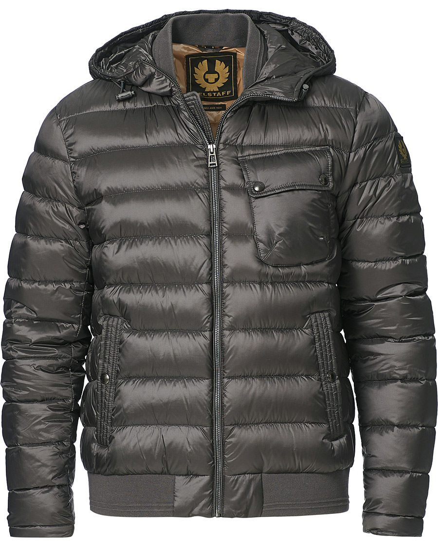 Belstaff on sale Regenjacke grau-dunkelgrau Logo-Applikation