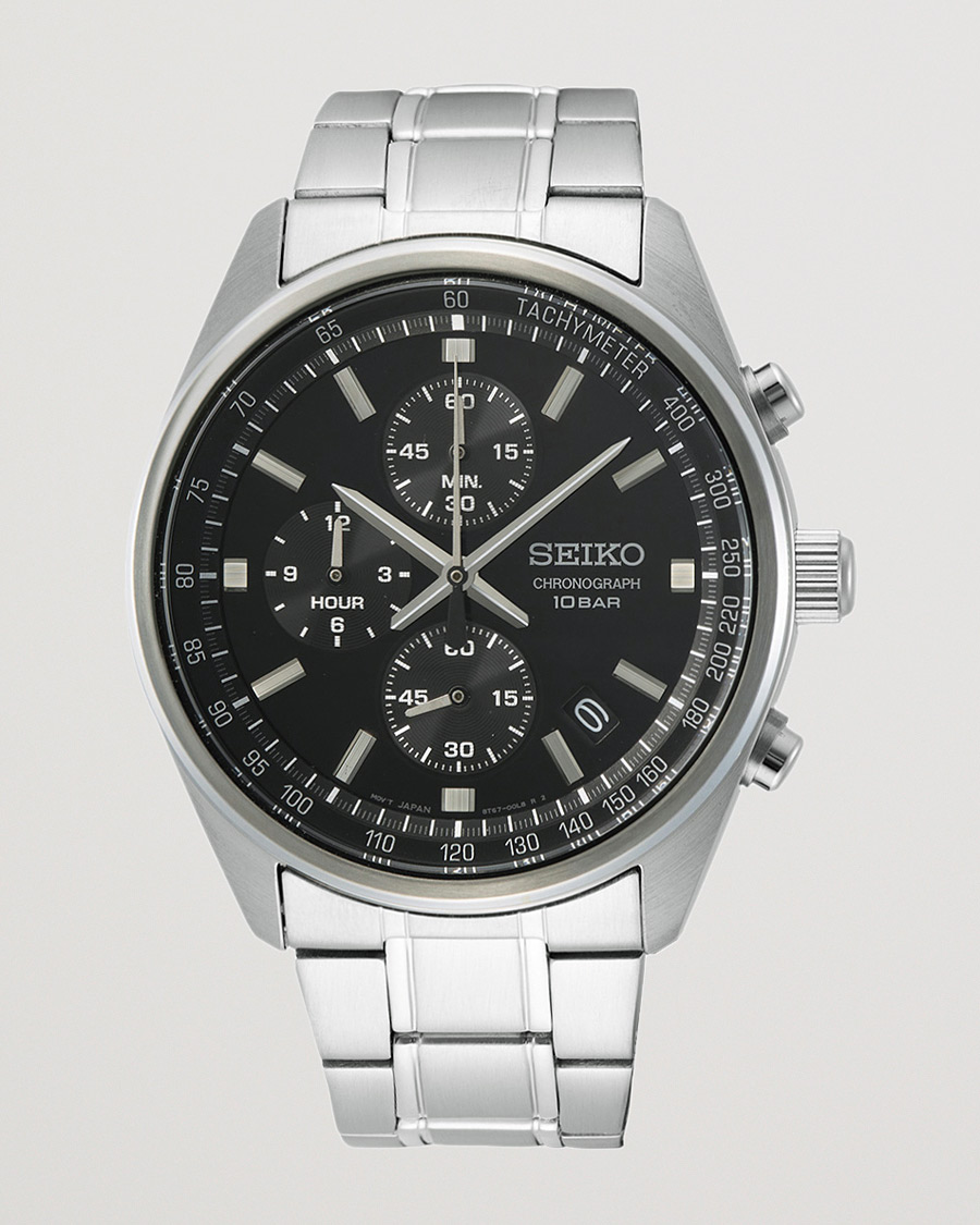 Seiko Chronograph 42mm Steel Black Dial bei Care of Carl