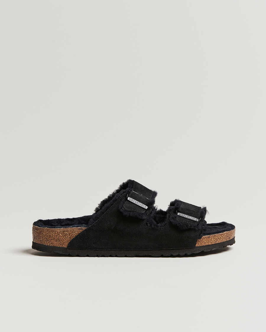 BIRKENSTOCK Arizona Shearling Classic Footbed Black Suede bei Care