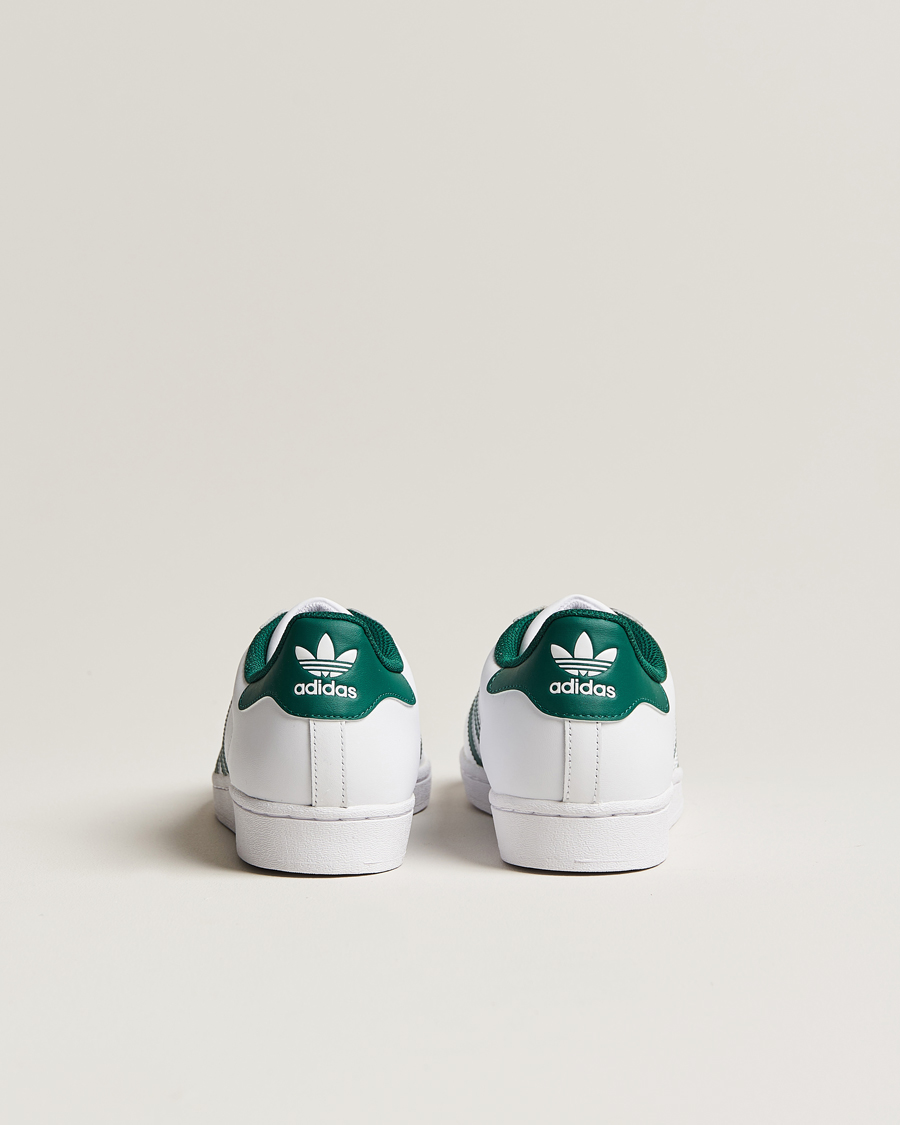 Adidas originals superstar og white  green best sale