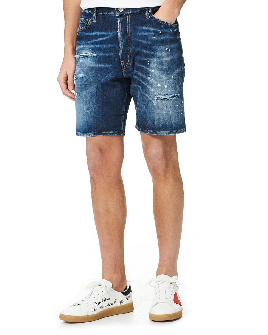 Dsquared2 Marine Denim Shorts Medium Blue Wash bei CareOfCarl.de