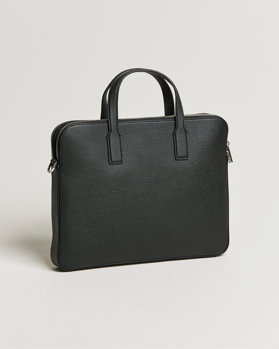 Hugo boss computer 2025 bag leather