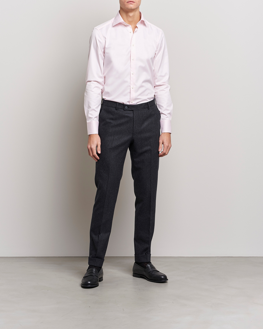 Herren |  | Stenströms | Slimline Cut Away Shirt Pink