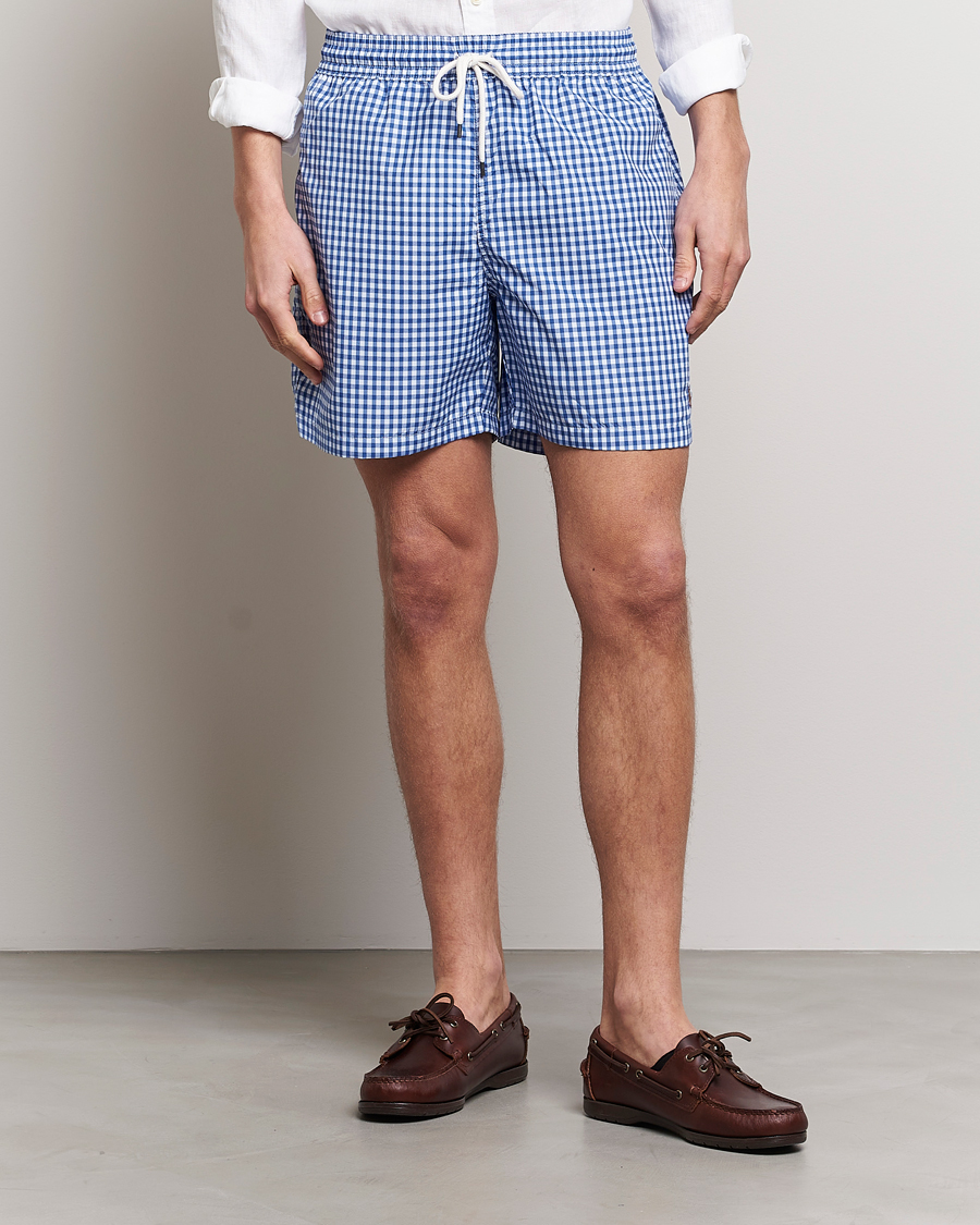 Herren | Badehosen | Polo Ralph Lauren | Traveler Gingham Swimshorts Cruise Royal