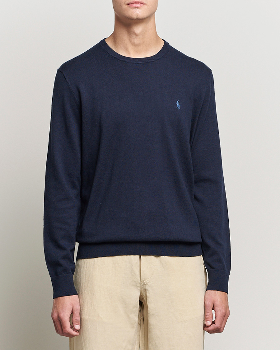 ralph lauren navy crew neck jumper