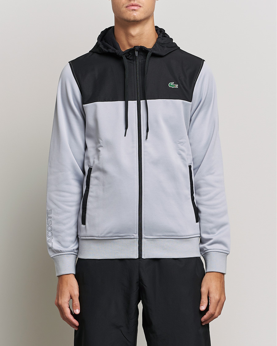 Lacoste Sport Performance Full Zip Hoodie Black Grey