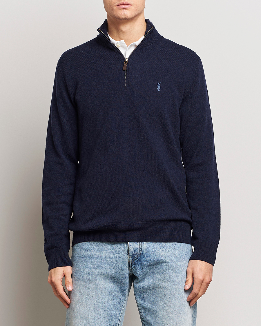 Herren | Pullover | Polo Ralph Lauren | Merino Half-Zip Sweater Hunter Navy